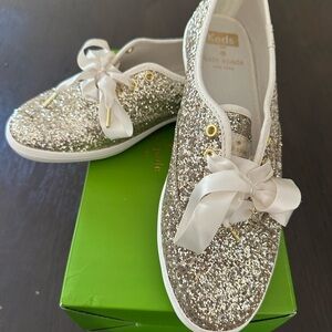 Keds Silver Glitter Sneakers